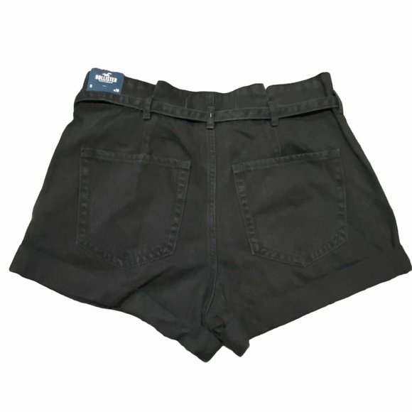 NWT HOLLISTER Gal's Hi-Rise Mom Denim Short-Shorts Sz 11/30 Black #77098 - Picture 2 of 5